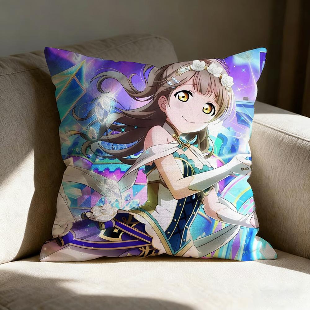 Llove Live Anime Pillow Case Linen Pillow Covers Cover For Couch Living Room Bench Patio Floor Linen Home Decor