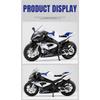 1/12 BMW S1000RR HP4 Race Alloy Top Luxury Sports Motorcycle Model Diecast Metal Road Racing Motorcycle Model Sound Light Kids Gifts