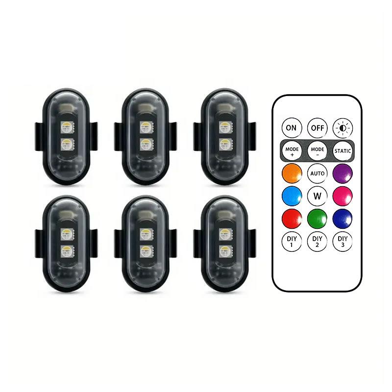 Light Up the Night RGB LED Aircraft Strobe Lights for Motorcycles,Airplanes & Helicopters,Car. Control Color Easy, Recharg