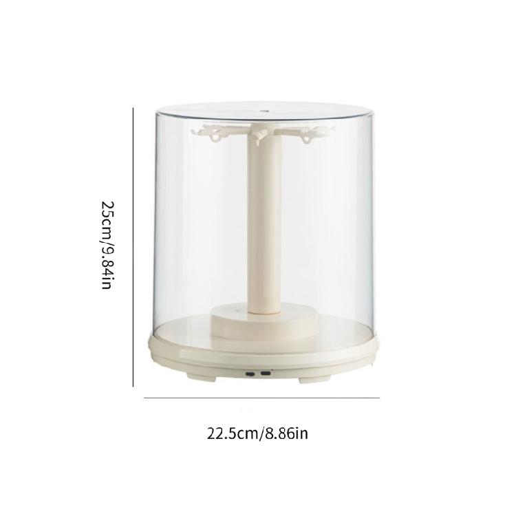 Dustproof Clear Spinning Display Case Rotating Display Case For Doll Collection Home Decoration Plastic Storage Solution