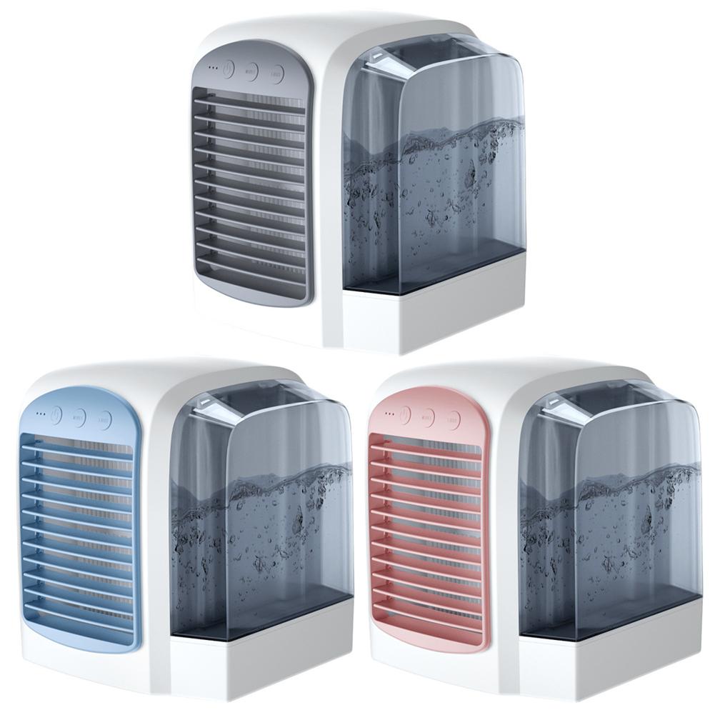 Summer New Style Water-Cooled Fan Portable Air Conditioner with Dynamic Ice Mist Technology Mini Household Desktop Fan