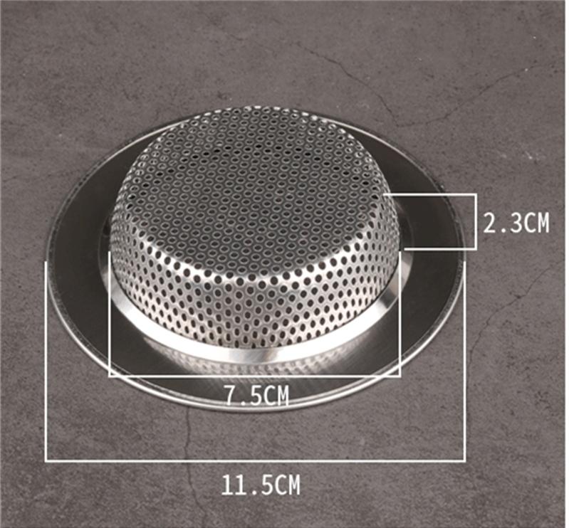 

Кухонный сетчатый фильтр из нержавеющей стали для раковины, уловитель волос для ванны, пробка, фильтр для сливного отверстия в ванной комнате, ловушка, металлический напольный 11.5cm