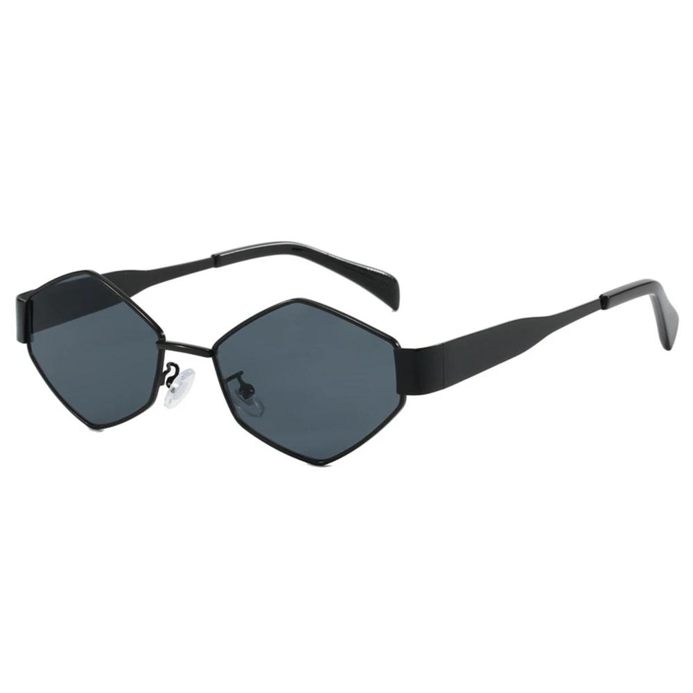 Retro Sunglasses Women Metal Frame Luxury Classic Polygon Sun Glasses For Lady Vintage Shades Small Eyewear Uv400 Protection