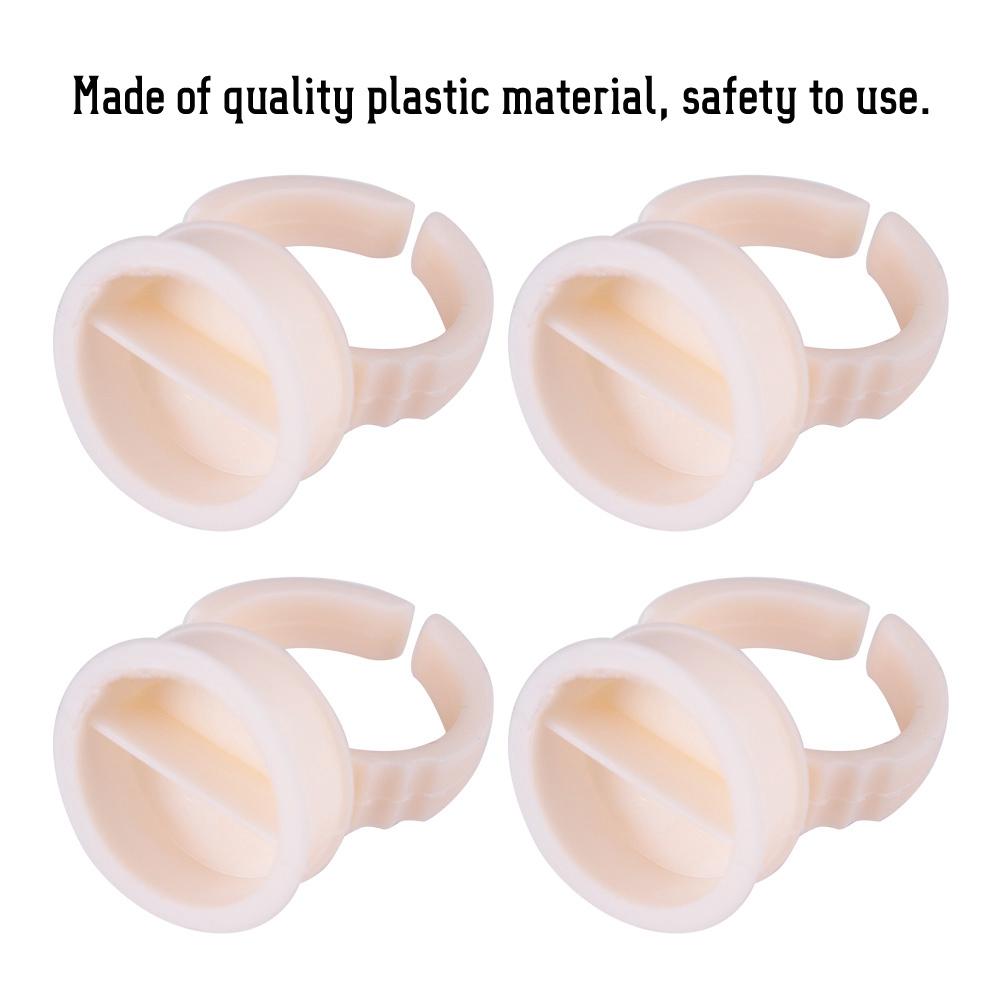 100 st Silikon Semi-permanent Tatueringsfärg Ringkopp för Pigmenthållare L