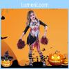 Gruseliges Halloween Mädchen Zombie Cheerleader Cosplay Kostüm für Karneval und Partys