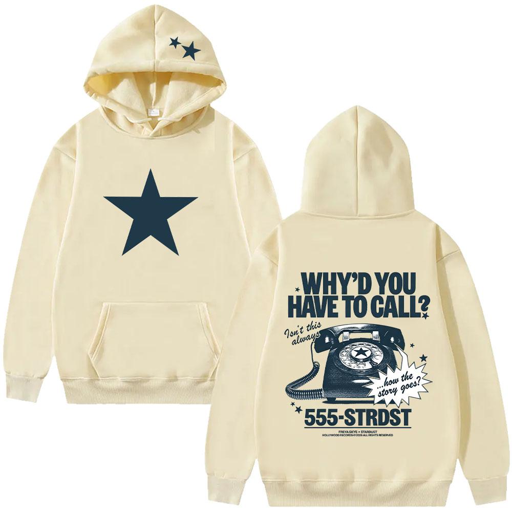 Freya Skye Wyhtc Hoodie Vintage Cartoon Print Hoodies Women Men Casual Long Sleeve Hooded Sweatshirts High Street Y2K Streetwear