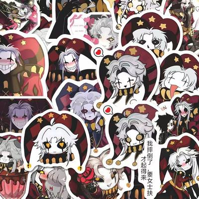 60pcs/set Anime Game The Freak Circus Stickers Pierrot Emojis Cartoon Stickers Water Cup Computer Skateboard DIY Decals