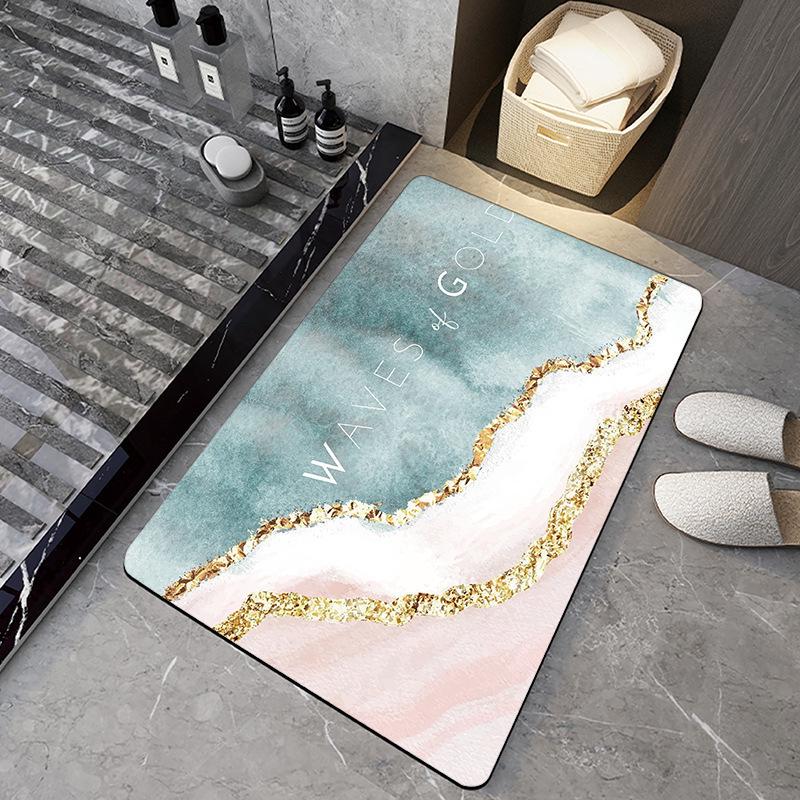 Diatomaceous Earth Bathroom Floor Mat - Light Luxury, Dirt-Resistant, Easy Clean, Wear-Resistant