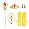 Spot Children's Crown Princess Elsa Headwear Princess Magic Wand Fairy Wand Gloves Necklace Children's Dress Up Accessories