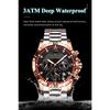 POEDAGAR Luxury Military Watch For Men Waterproof Luminous Chronograph Date Wristwatch Stainless Steel Quartz Watches