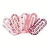 10Pcs Cute Printed Acrylic Paper Clips Large Printed Bookmark Clamps For Notebook File DIY Organizing