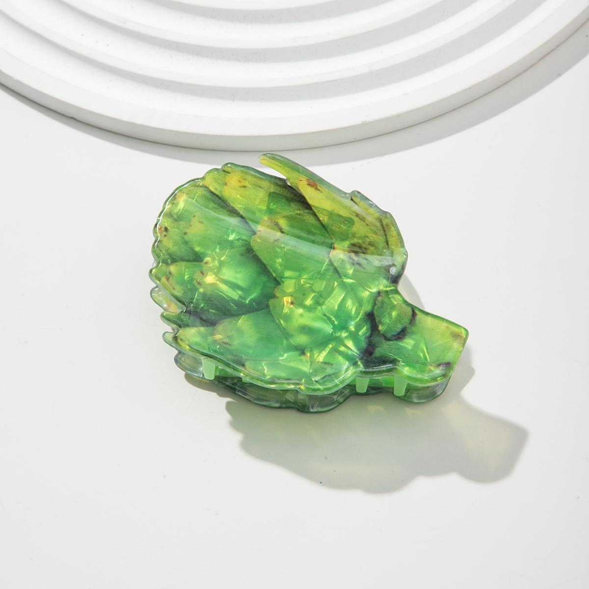 

Новый Дизайн Акриловая Заколка-Краб для Волос в Форме Салата, Лука, Помидора для Женщин, Девушек, Креативные Смешные Геометрические Аксессуары для Волос с Принтом