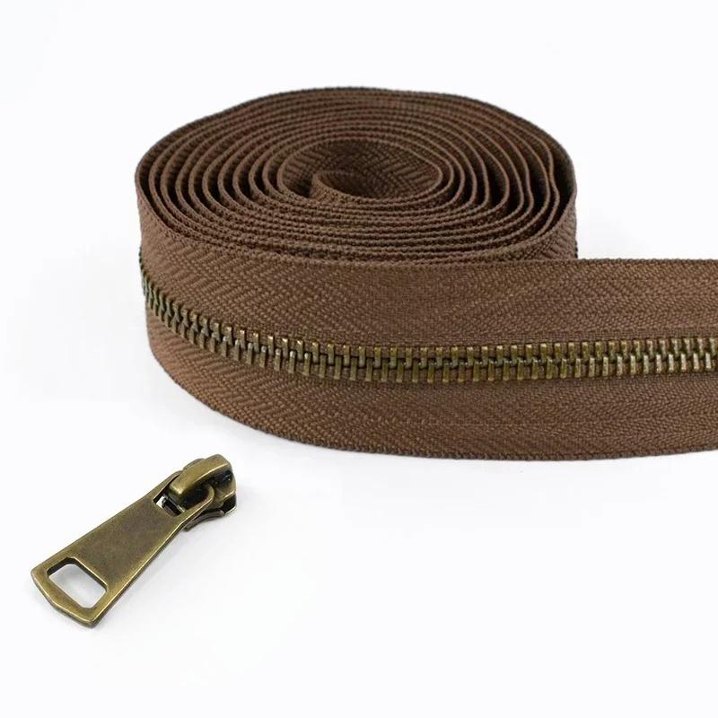 1/2/3/5M Meetee 5# Rollen-Metallreißverschlüsse mit Schiebern Tasche Schuhe Jacke Dekor Verschluss Reißverschluss nach Metern DIY Reparatur Nähzubehör