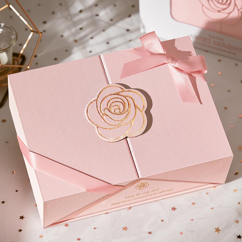 Elegant Pink Gift Box for Women - Ideal for Birthdays, Lipstick, Perfume & High-End Surprises