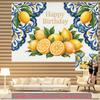 Party Backdrop Flat Lemon Greeting Photo Booth Decor Front Door Decor