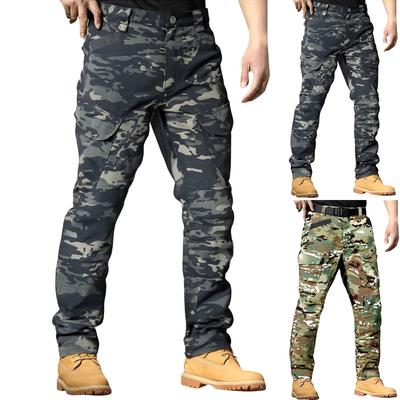 Men's Work Pants Outdoor Work Fishing Camping Wear-resistant Multi-Pocket Work Pants (Belt Not Included)