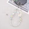 Butterfly Crystal Beaded Wrist Phone Chain Bag Keychain Jewelry