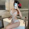 Bodysuit με δαντέλα και τιράντες Fan Lei: Σεξουαλικά Εσώρουχα με Ανοιχτό Καβάλο, που Δεν Αφαιρούνται, για Παθιασμένες Νύχτες (916)