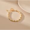 K Gold Plated Natural Shell Pearl Elegant Handmade Bracelet For Women