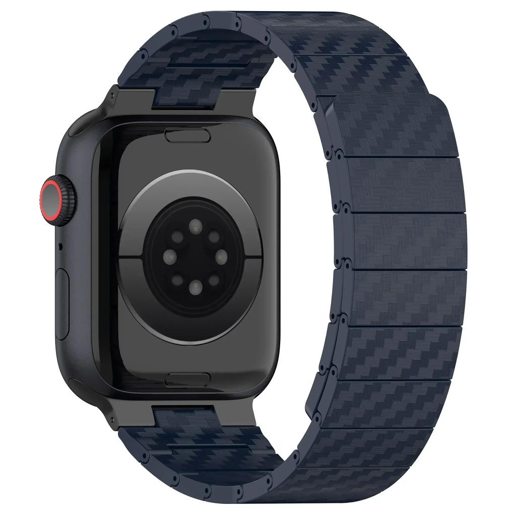Luxury Magnetic Bracelet For Apple Watch 9 Ultra 2 49mm Carbon Fiber Strap For iWatch Series 8 7 45 41mm 44mm 42mm 6 543 SE Band