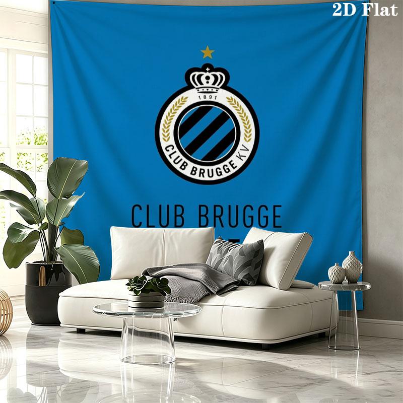 Club Brugge KV Custom Name Wall Tapestry Aesthetic Wall Hanging Printed Fabric Blanket Decorative Tapestries for Bedroom Living Room Home Decor