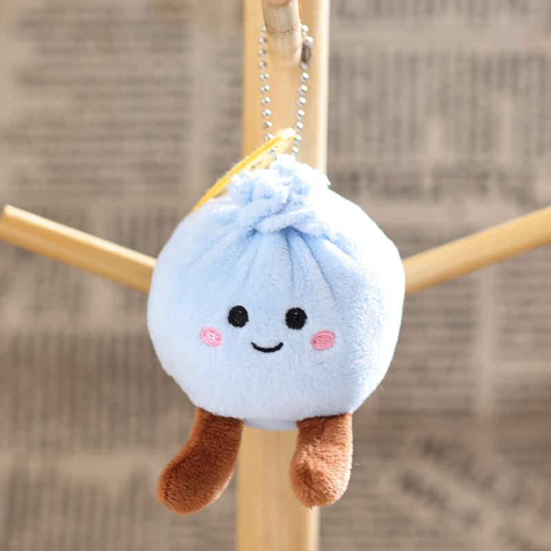 1Pcs Little Bun Keychain Doll Plush Toy Mini Couple Backpack Pendant Doll Decoration Girl'S Gift Diy Accessories