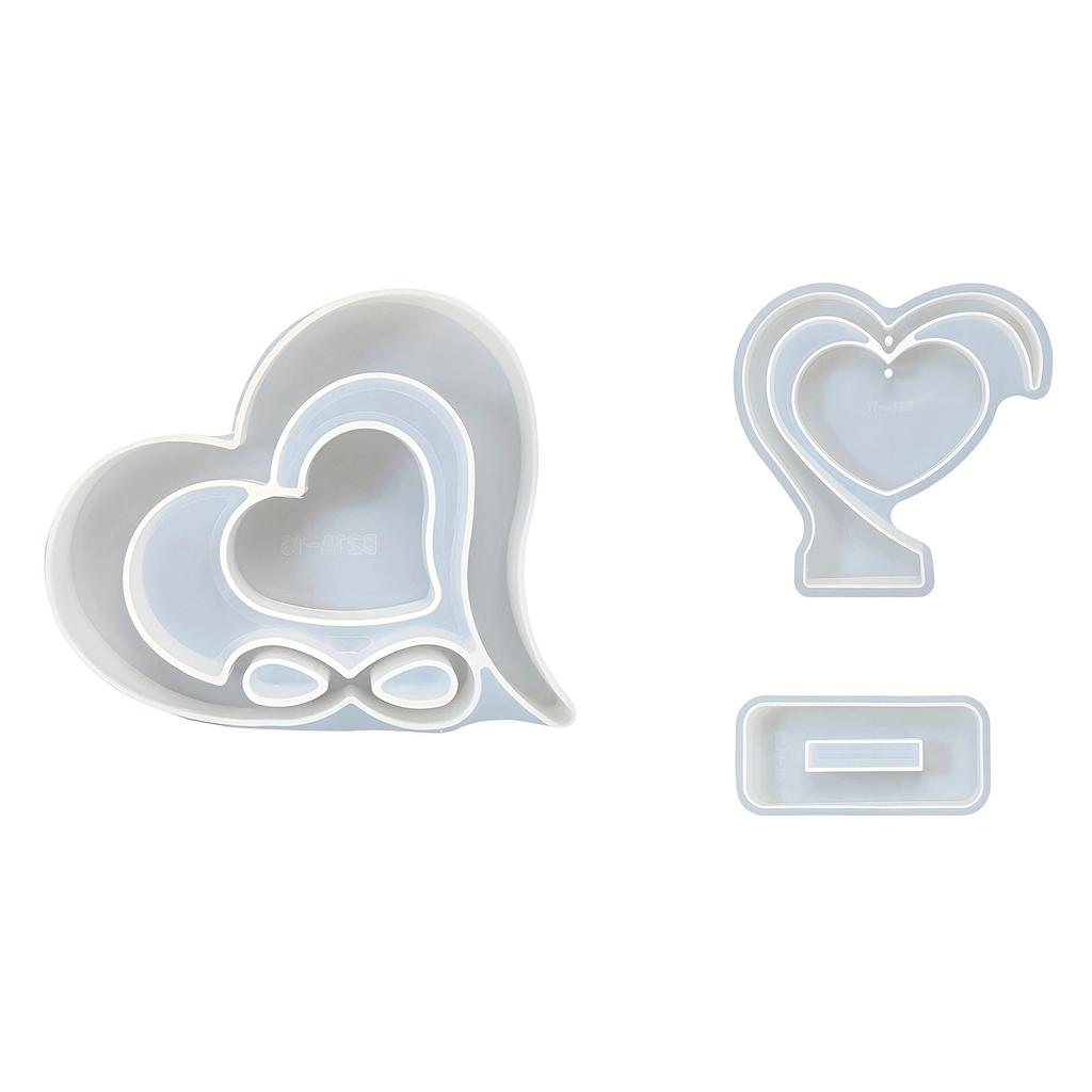 Picture Frame Resin Mold,Heart Silicone Mold for Epoxy Resin,Epoxy Casting Mold DIY Photo Frame Art Crafts Home Decors