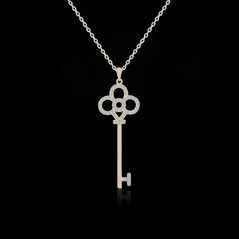 S925 Sterling Silver Light Luxury Key Necklace - Spring/Summer Clavicle Chain