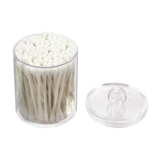 Makeup Organizer Case Cotton Pad Swab Creative Clear Plastic Storage Holder
