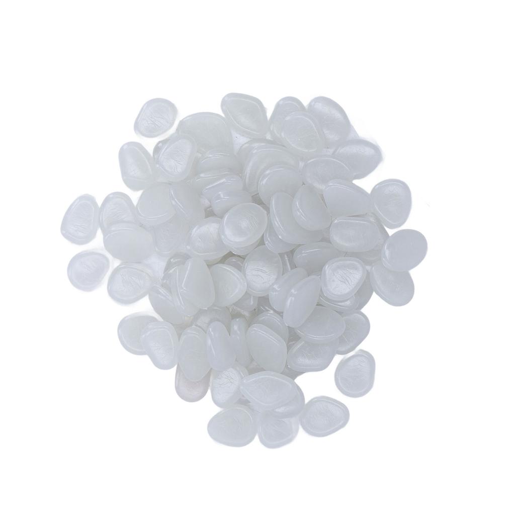 Outdoor Luminous Stones Colorful Fluorescent Luminous Pebbles for Dark Garden Courtyard Walkway Garden Trails 100   Bag