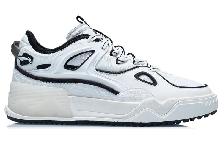 Li Ning CF FlashStar Slip Resistant Cushioning Lightweight Breathable Low top Skateboard Shoes Women's Mist White AGCR290-1