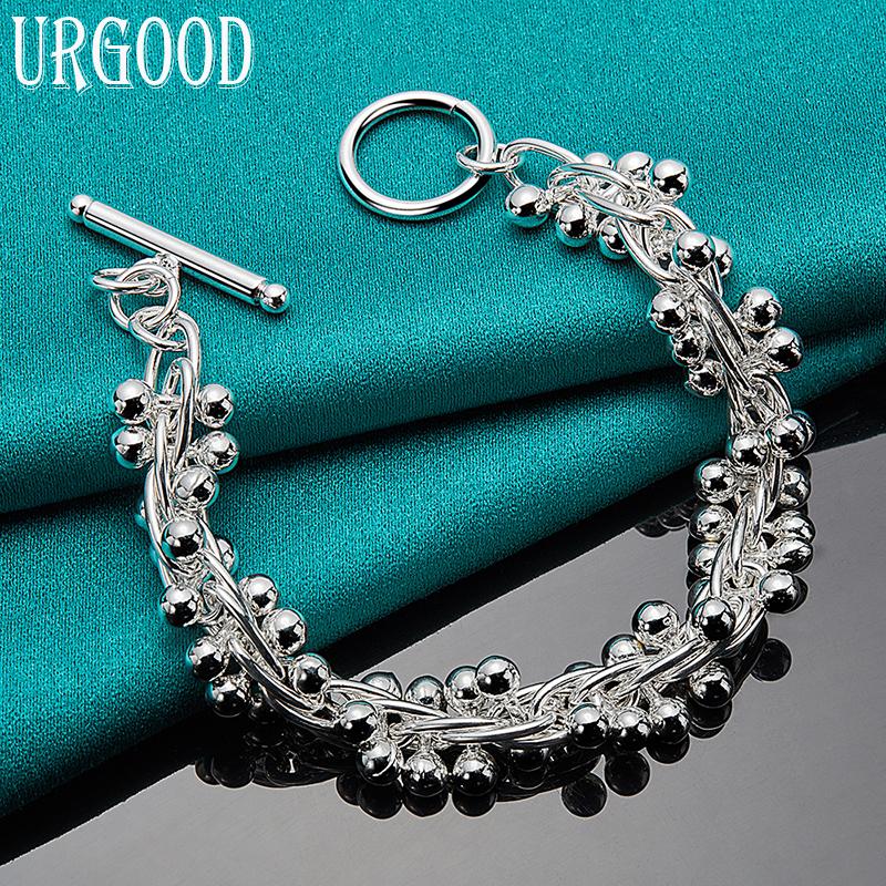 925 Sterling Silber Traubenperlen Armband Modeschmuck