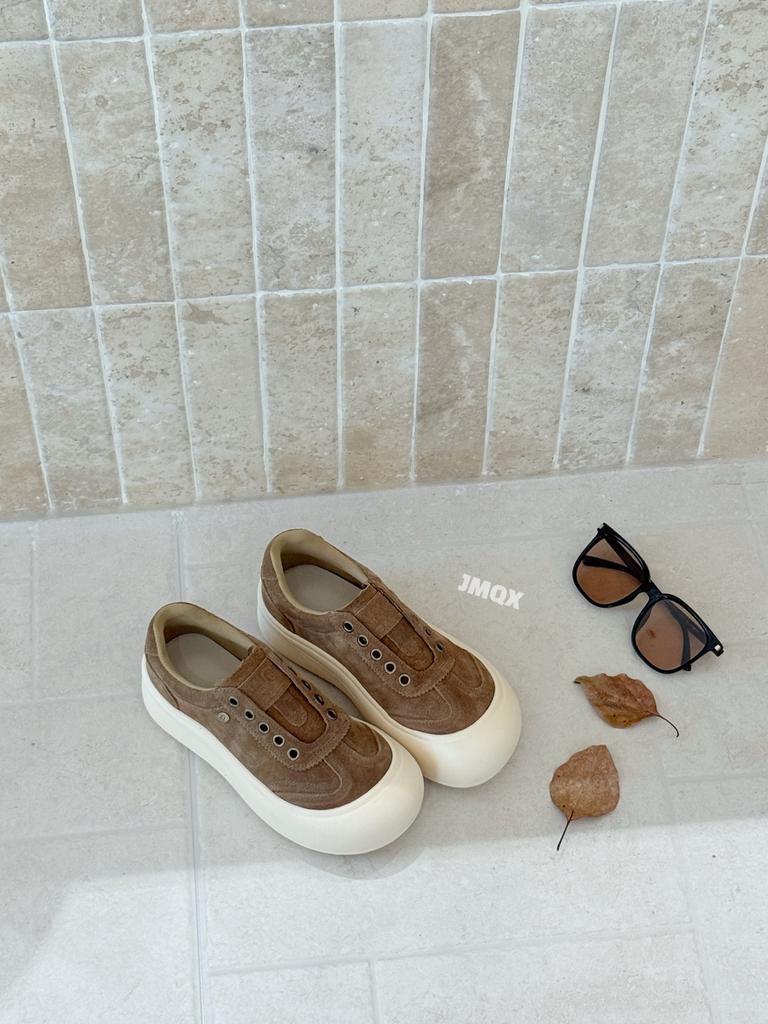 2025 New Thick-soled Heightening Women's Versatile Casual Shoes Fashion Sports Single Shoes Trendy Shoes Ugly Cute Shoes Comfortable Board Shoes