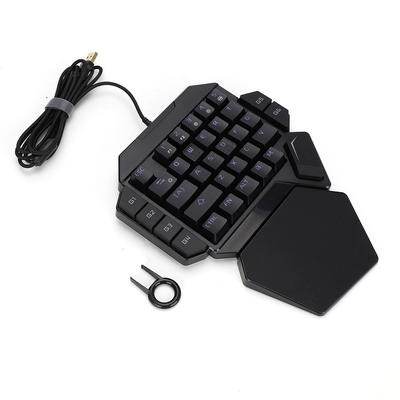 Onehanded Keyboard RGB Blacklight Mechanical Keyboard With Macro Definition Function
