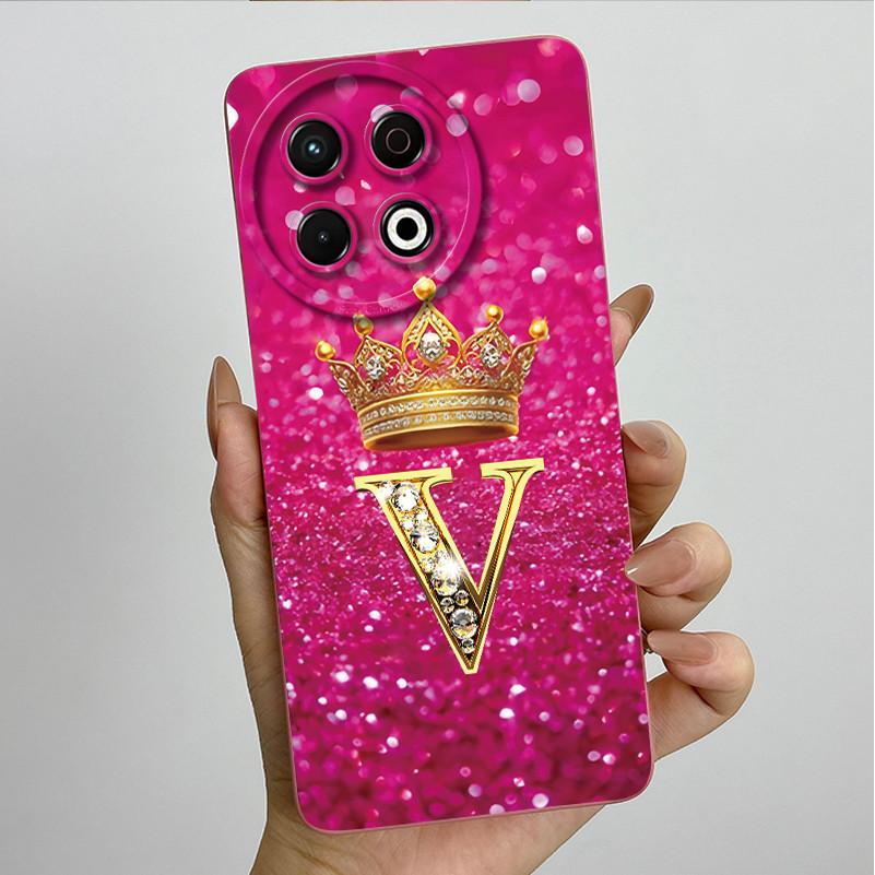 For Tecno Spark 30 Pro 4G KL7 Case Crown Letters Camera Protection Shockproof Anti-Fingerprint Cover For Tecno Spark30 Pro Coque