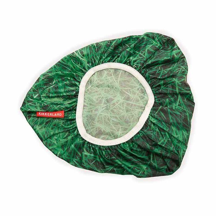Bicycle seat cover - grass print verde