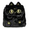 Cute Cartoon Cat Embroidered Plush Backpack - Fashionable Crossbody Bag with Zip Closure for Women