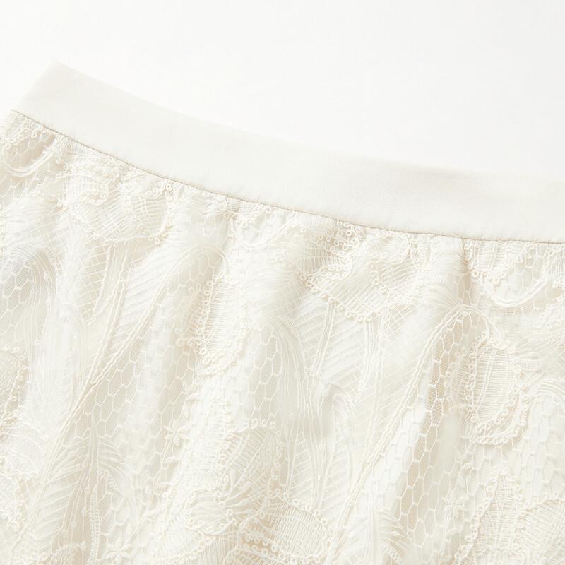 Anna Co. Soft Light Lace A-Line Skirt
