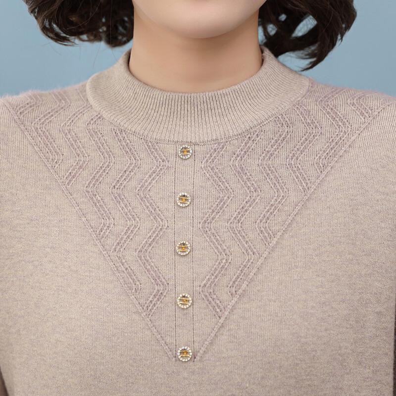 Paster Damen Winter Fleecegefütterter Warmer Strickpullover