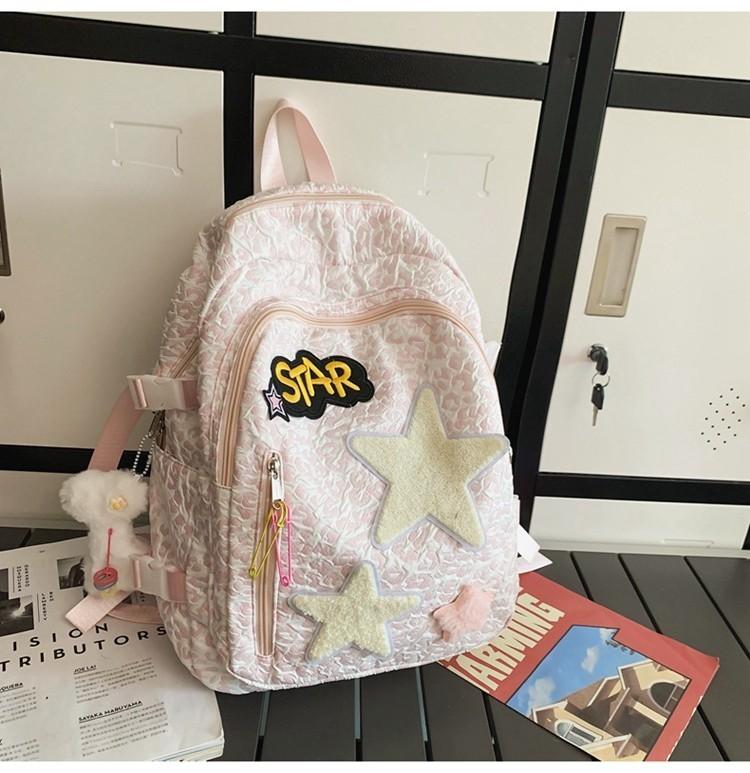 Cute Korean Style Nylon School Backpack For Girls Breathable And Lightweight Durable With High Color Value