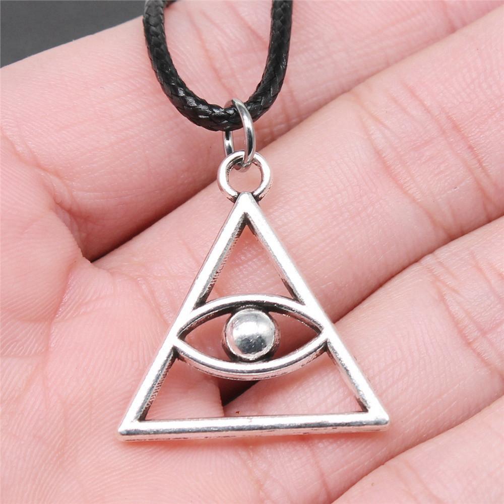 45cm Necklace Leather Chain Big Eye Of Horus Minimalist Jewelry Components QN029