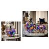 Hall Cabinet Skull Pumpkin Figure with Paint Pattern for Holiday Indoor Shelf Table Room for Mantels Entryway and Home