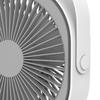 Small Desk Fan 6 Inch Quiet Mini Portable USB Rechargeable Desktop Fan for Home and Office White