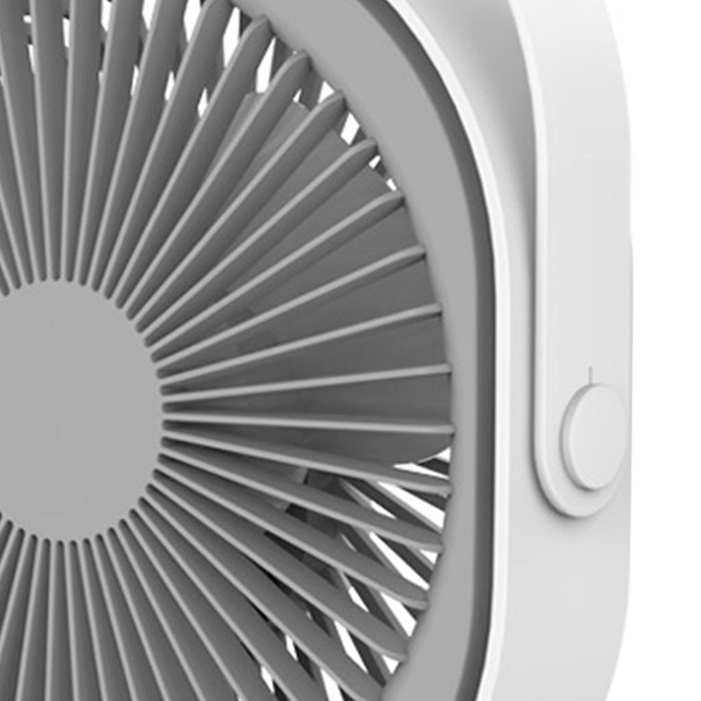 Small Desk Fan 6 Inch Quiet Mini Portable USB Rechargeable Desktop Fan for Home and Office White