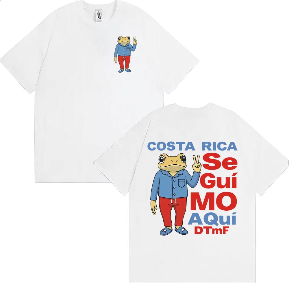 Bad Bunny Debi Tirar Mas Fotos DTMF T Shirt Costa Rica Se Gui Mo Aqui Tshirts Men Women Vintage 90s Cartoon Short Sleeve Tshirt