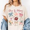 She Is Mom Bible Verse T Shirt Religious Mothers Day Birthday For Floral Chistian Wildfloral Coquette Mama
