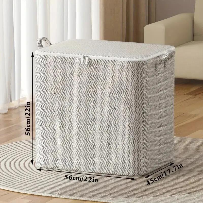 Large Capacity Storage Bag Non-woven Material, Closet Wardrobe Organizer Can Be Used For Quilt Clothing Toys Oraganizers