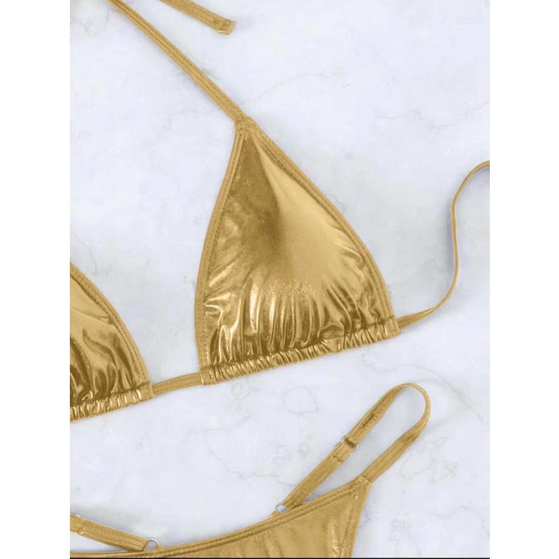 Women S Shiny Thong Bikini Swimsuit For Women Swimming