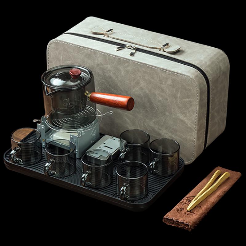 Wo Ding Coarse Pottery Kung Fu Travel Tea Set