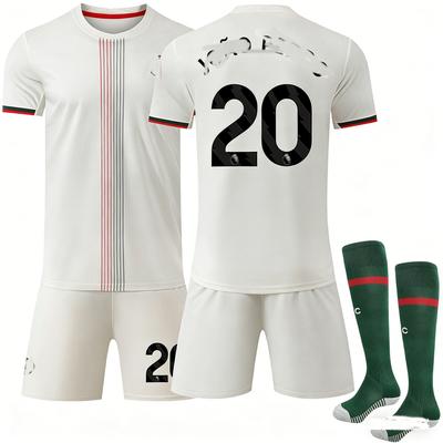 Teens Kids Adults Football Kits Sport Training Jersey Set with Socks 25/26 Chelsea Away #20 João Pedro